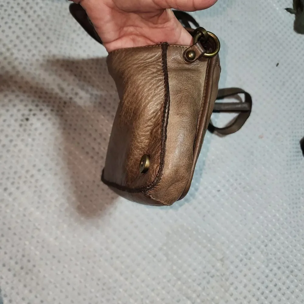 GENUINE LEATHER MADE IN ITALY WOVEN CROSSBODY BAG